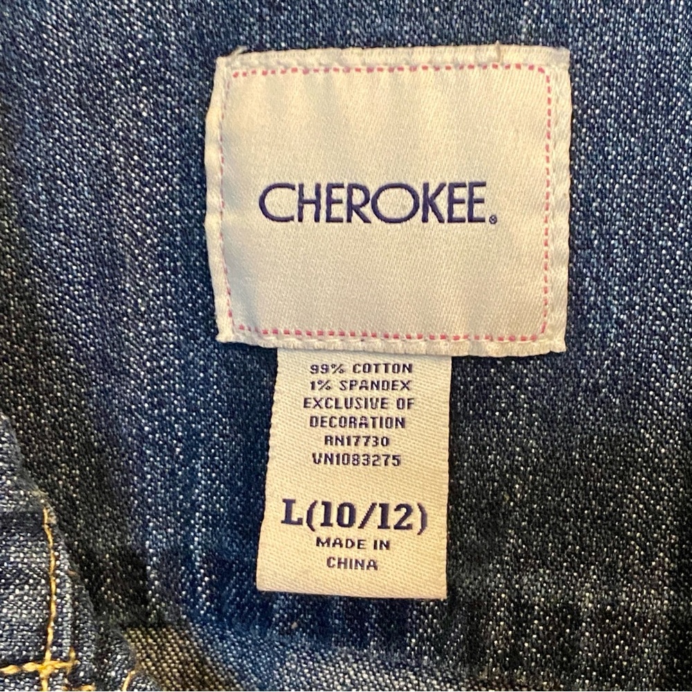 Cropped stretch dark Blue Denim Jacket - Picture 3 of 4